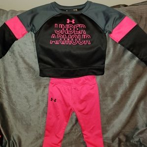 Girls Toddler Under Armour sweatshirt and leggings